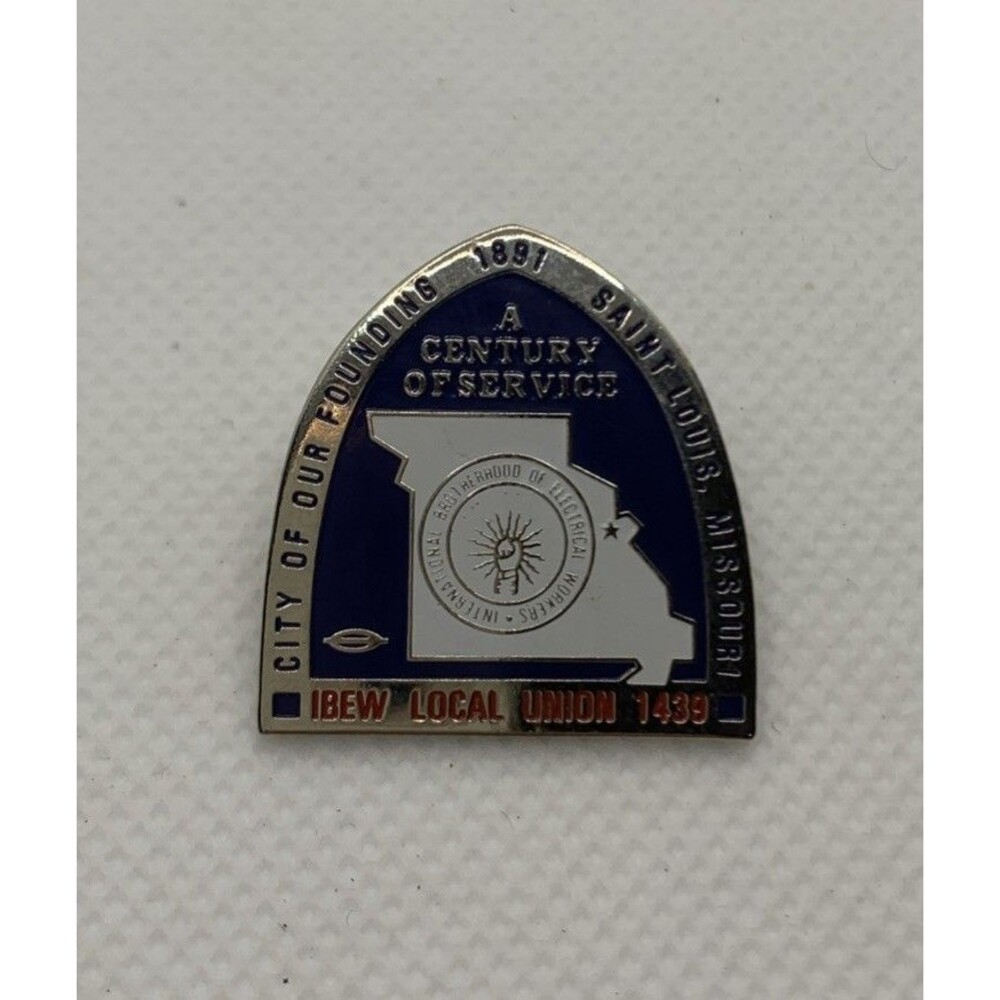Ibew Local Lapel Pin Union Lu 1439 Brotherhood St. Louis Missouri vintage